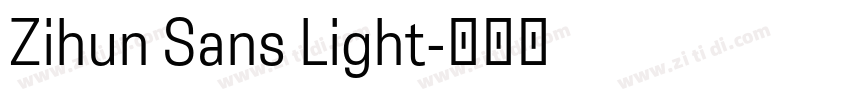 Zihun Sans Light字体转换